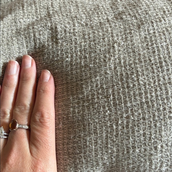 Pottery Barn Belgian Flax Linen Waffle Weave Duvet Cover Queen Luxury Bedding - Picture 4 of 4